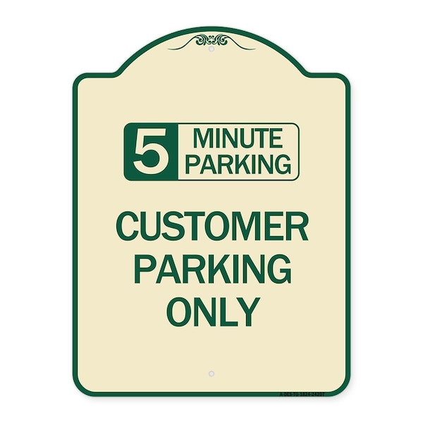 Signmission Customer Parking Choose Your Limit Minute Parking Heavy-Gauge Alum Sign, 24" x 18", TG-1824-24207 A-DES-TG-1824-24207 - main